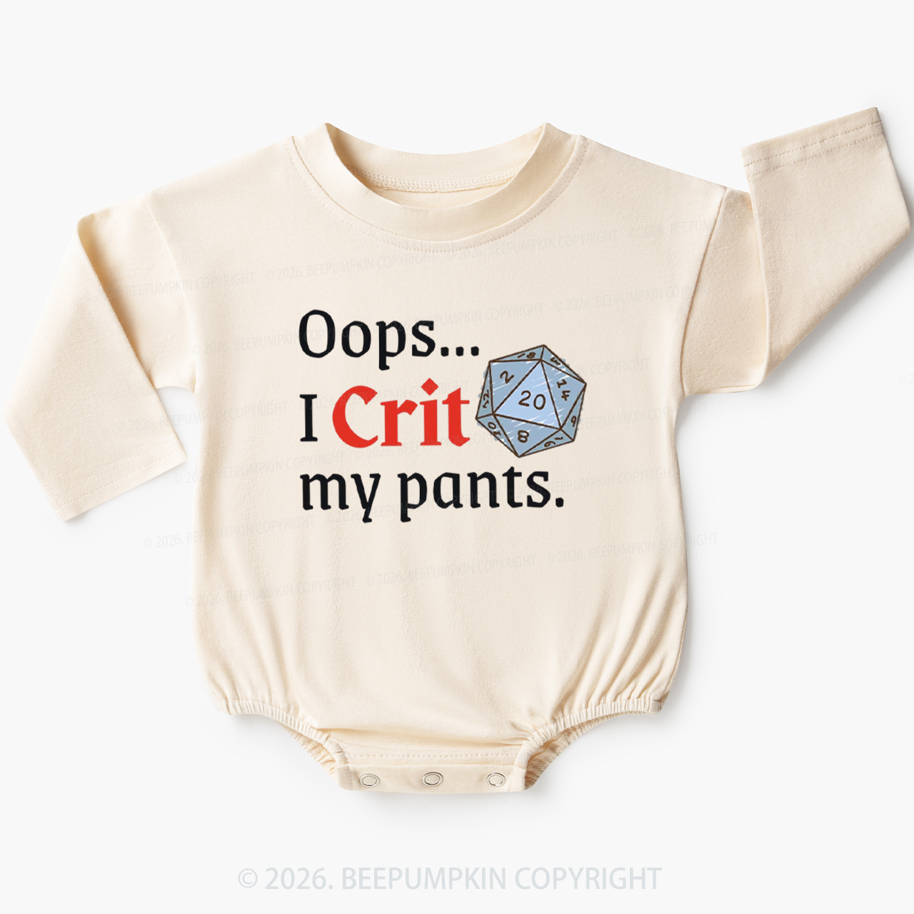 Oops I CRIT My Pants Hilarious Baby Bubble Romper