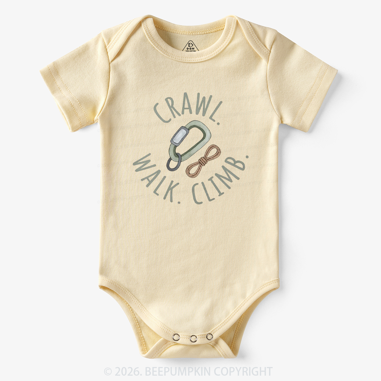 Crawl Walk Climb Cute Rock Climbing Bodysuit