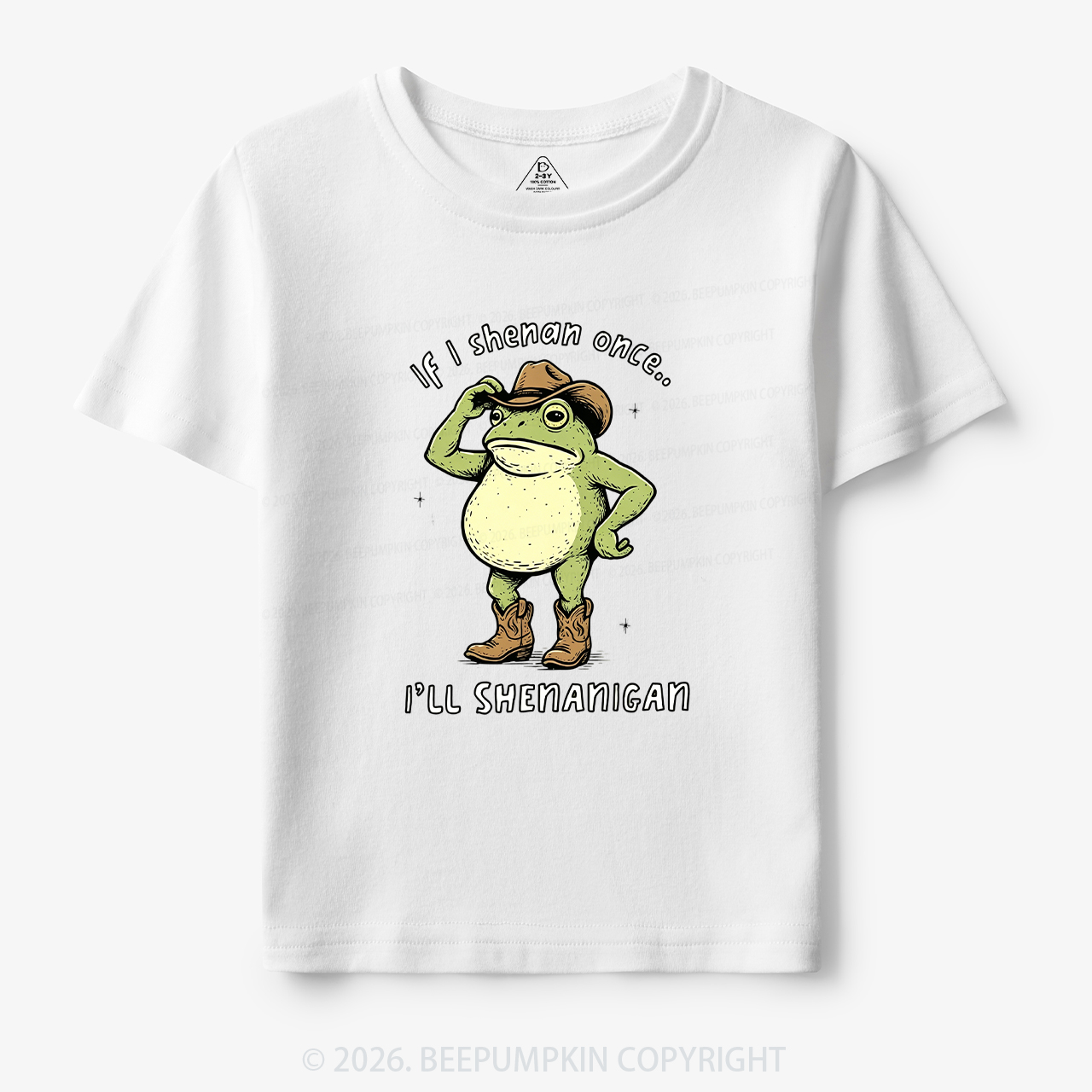 Funny Frog If I Shenan Once I'll Shenanigan Toddler&Kid's Tees