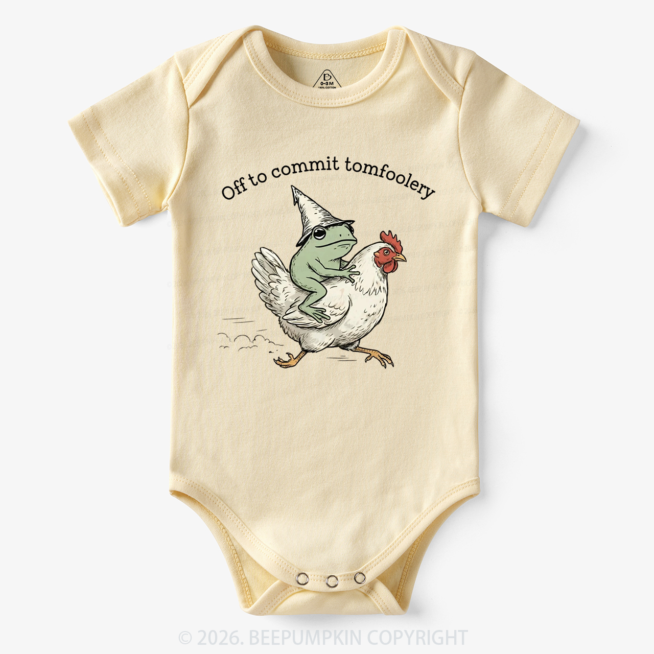Frog Riding Chicken Off to Commit Tomfoolery Bodysuit