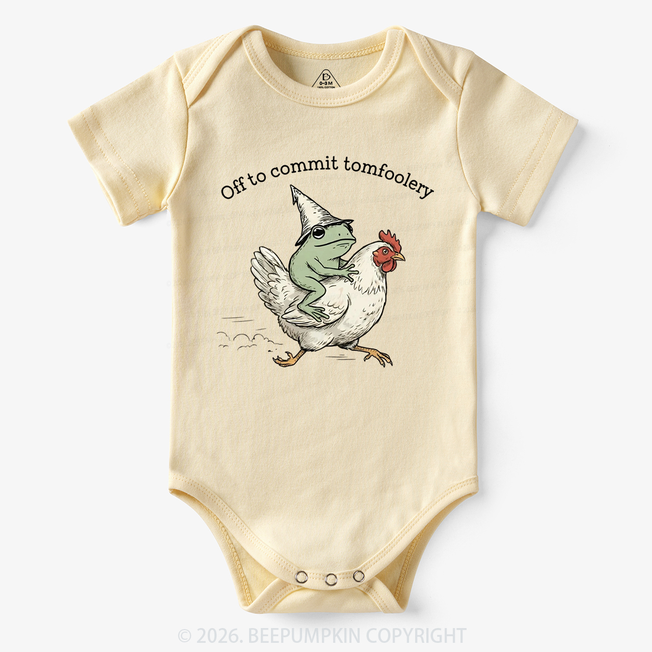 Frog Riding Chicken Off to Commit Tomfoolery Bodysuit
