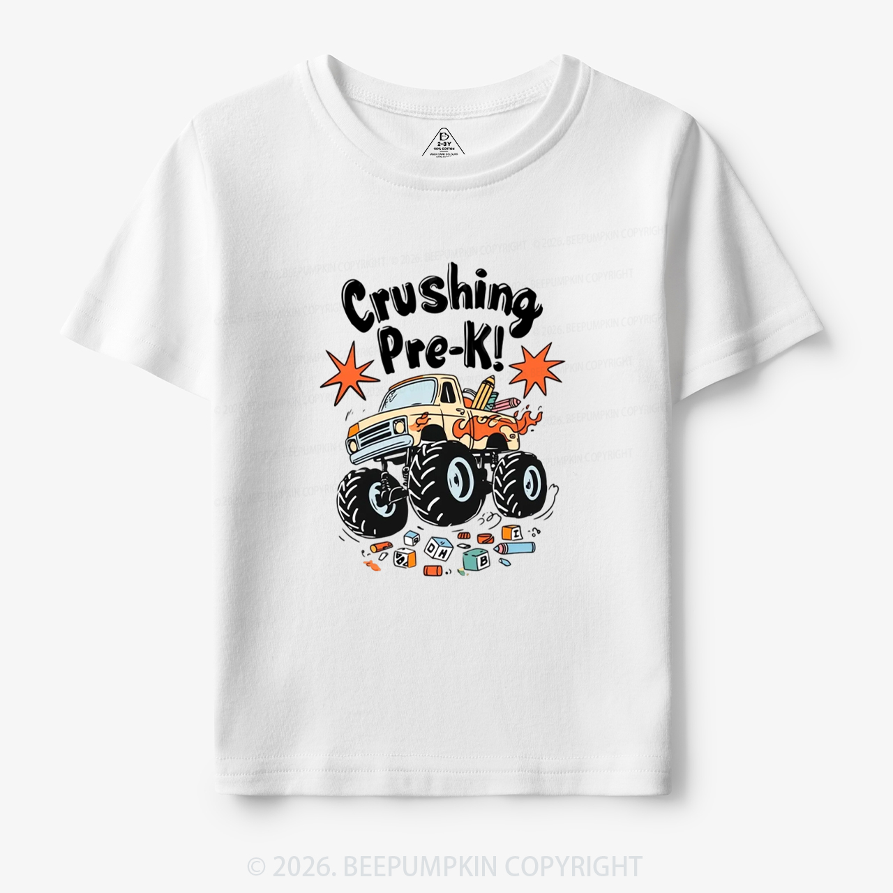 Crushing PreK Monster Truck Toddler&Kid's Tees