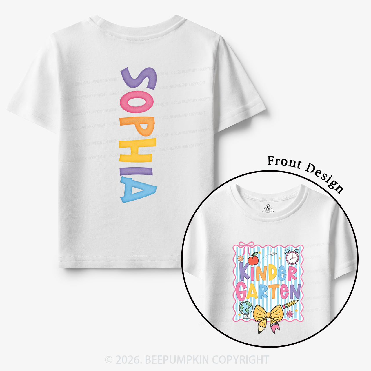 Personalized Cute Preschool to Fifth Grade Toddler&Kid's Tees
