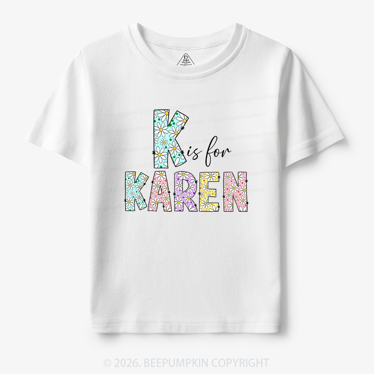 Personalized Daisy Letters Name Toddler&Kid's Tees