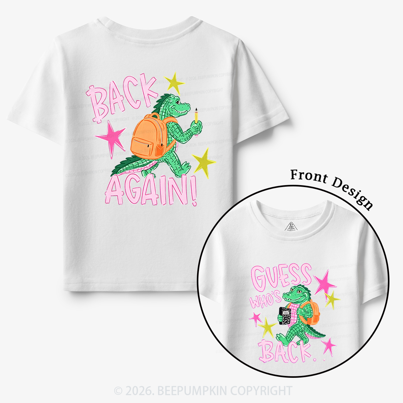 Guess Who's Back Funny Gator Back To School Toddler&Kid's Tees