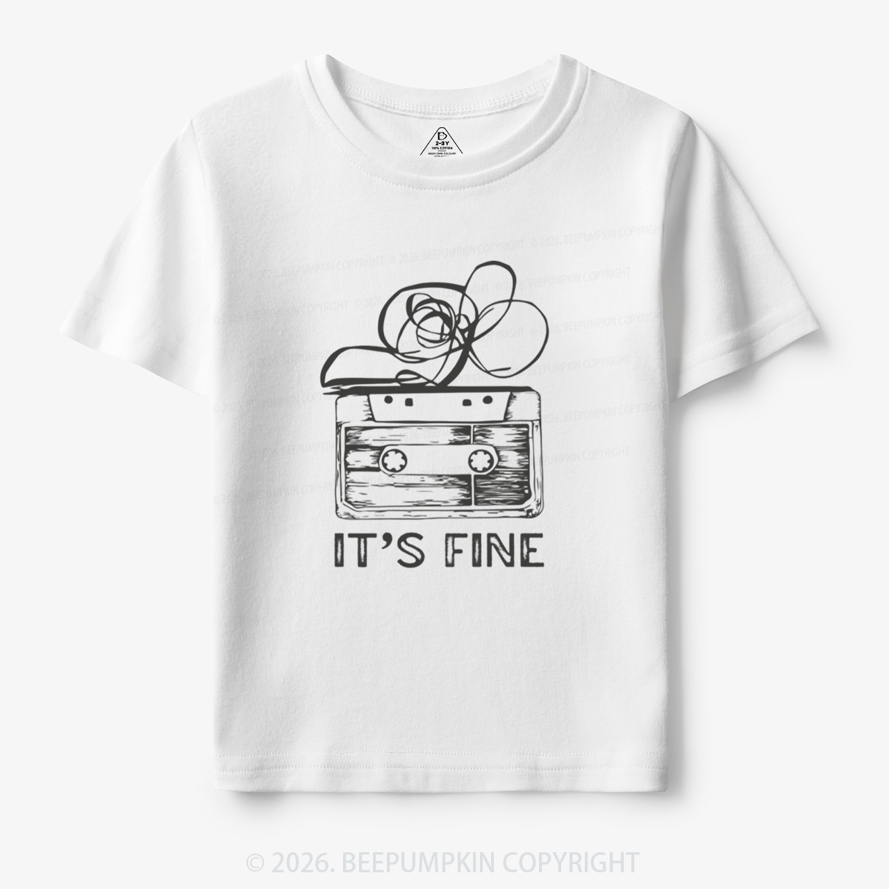 Retro Cassette Tape It’s Fine Toddler&Kid's Tees