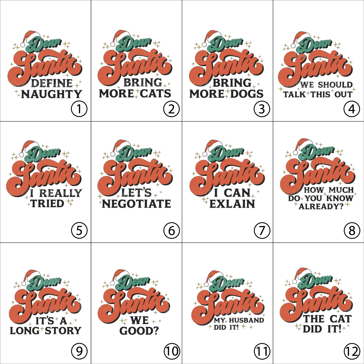 Cute Dear Santa Family Christmas Gift Matching Pajamas