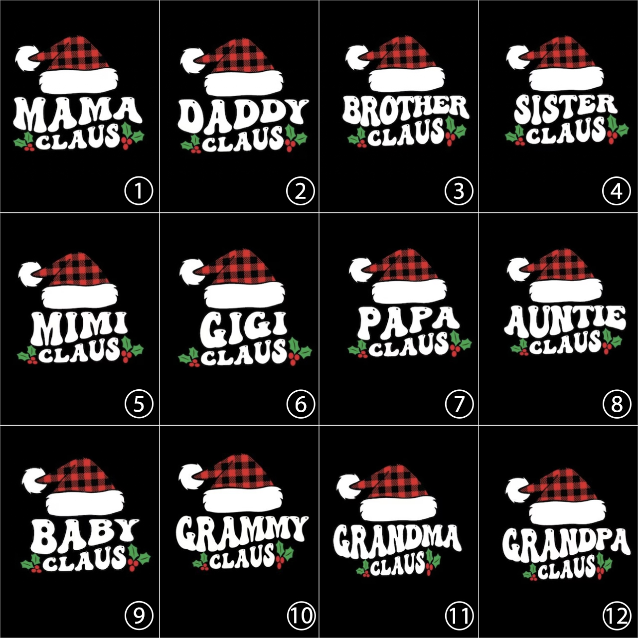 Gigi Claus Funny Group Christmas Festive Family Matching Shirts