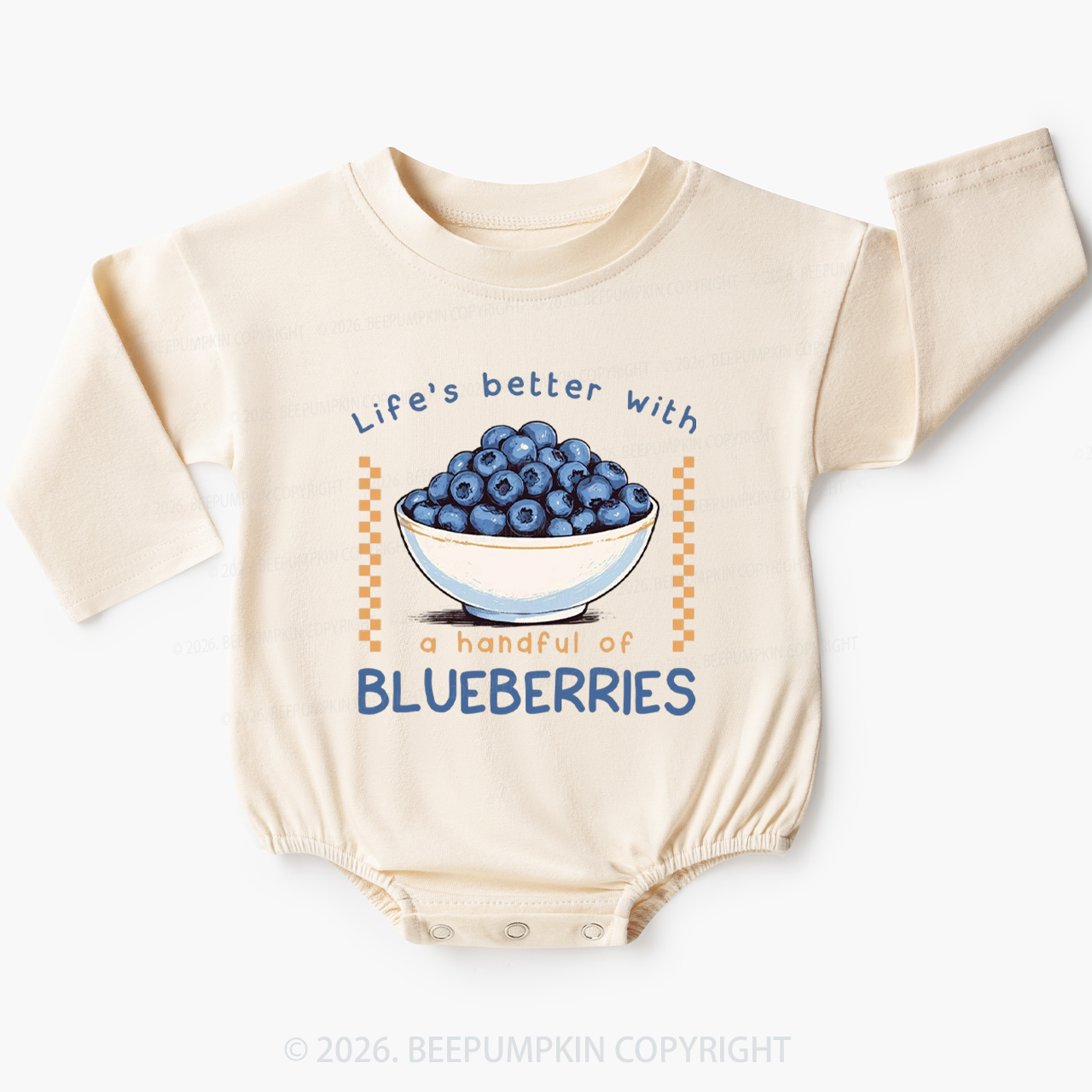 Life's better with a handful of Blueberries Funny Baby Bubble Romper