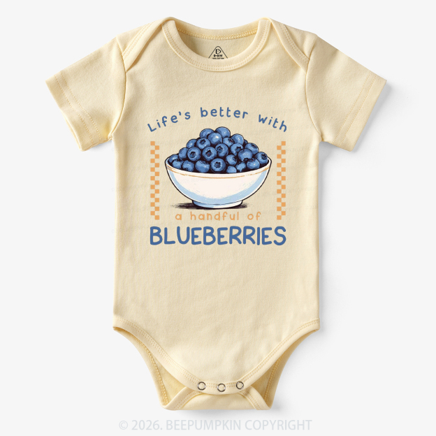 Life's better with a handful of Blueberries Funny Bodysuit