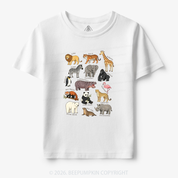 Zoo Animals Toddler&Kid's Tees