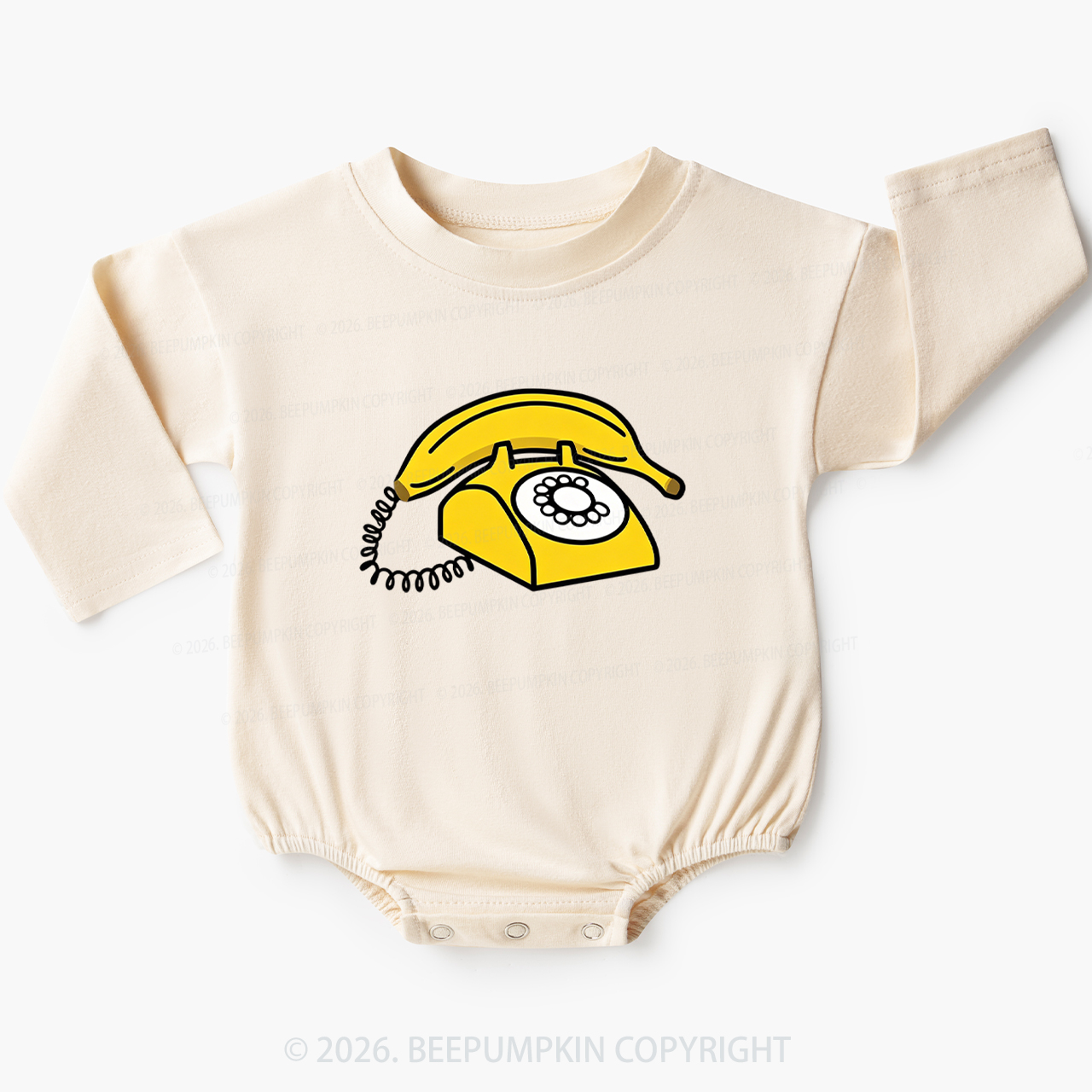 Banana Phone Cute Funny Baby Bubble Romper