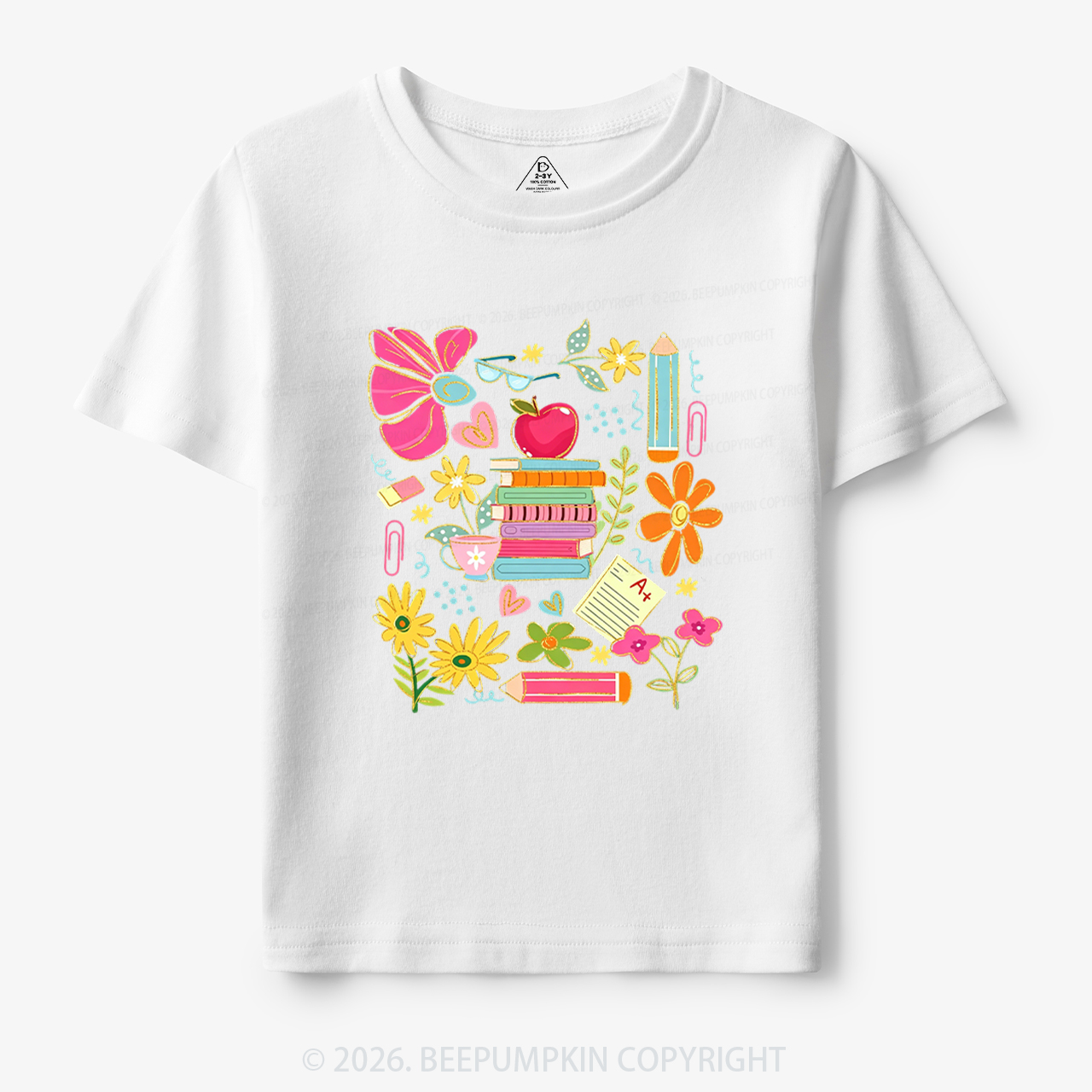 Cute Books Botanical Back to School Toddler&Kid's Tees
