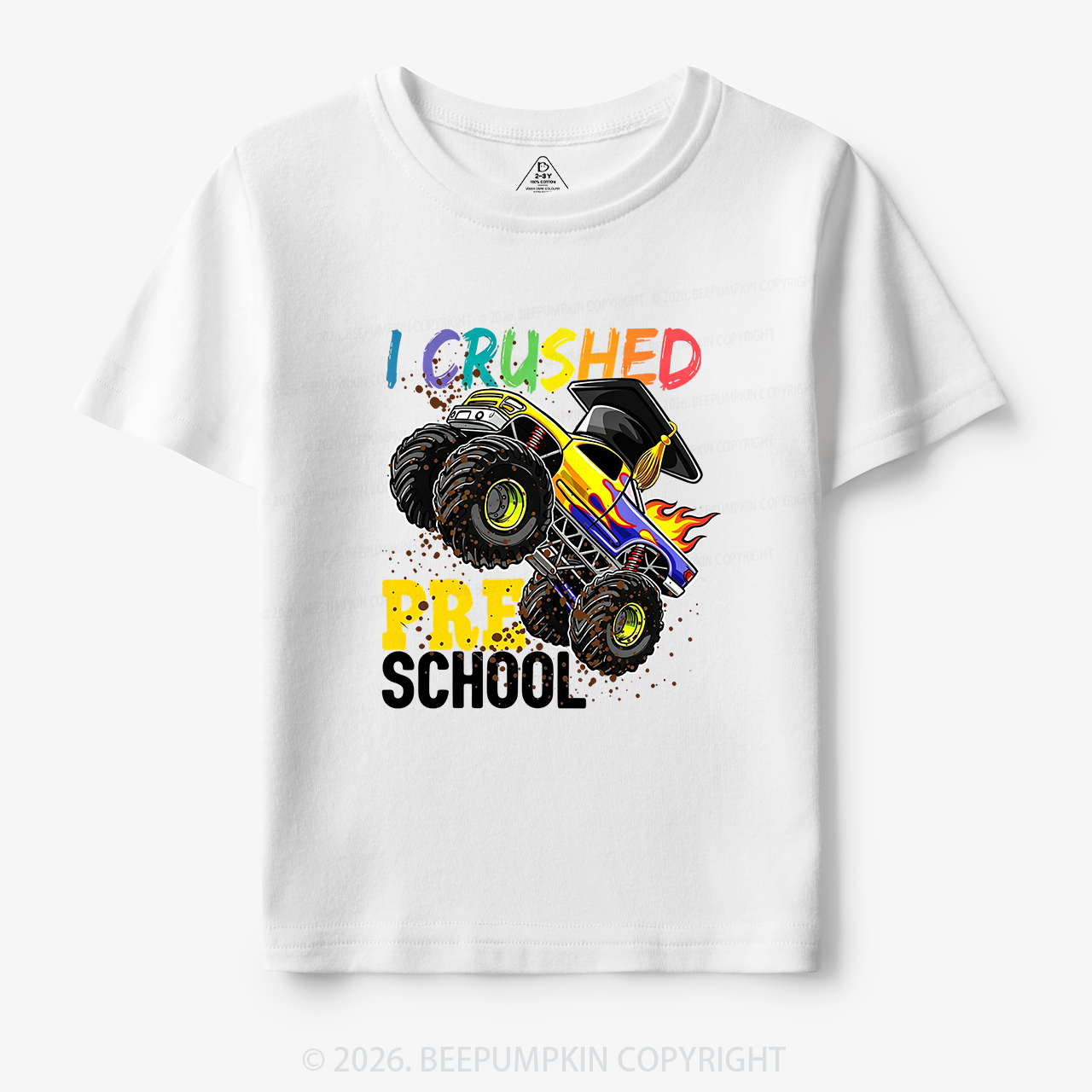 I Crushed Preschool Monster Truck Toddler&Kid's Tees