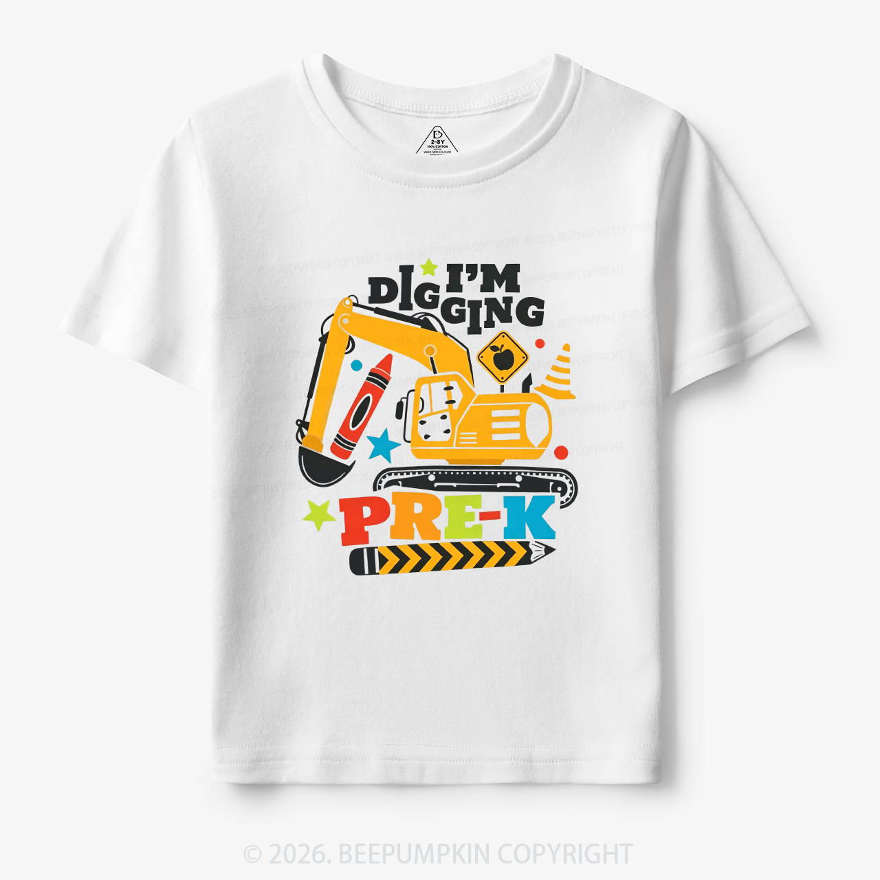 Excavator I'm Digging Pre-K Toddler&Kid's Tees