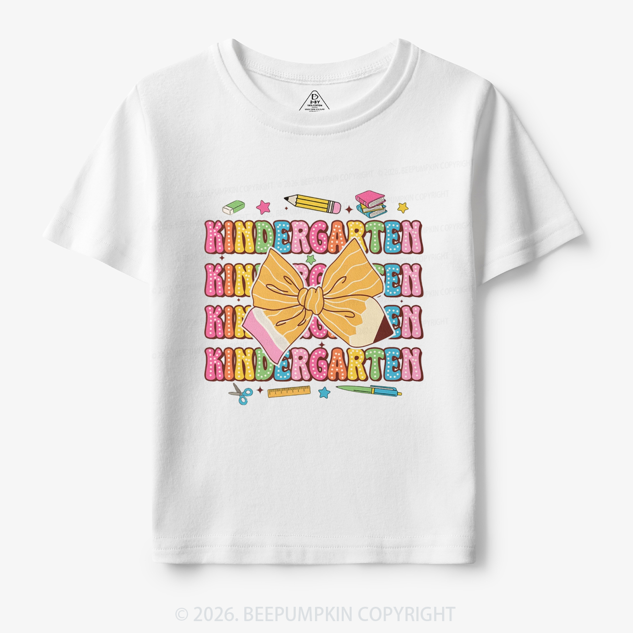 Kindergarten Pencil Coquette Bow Back To School Toddler&Kid's Tees