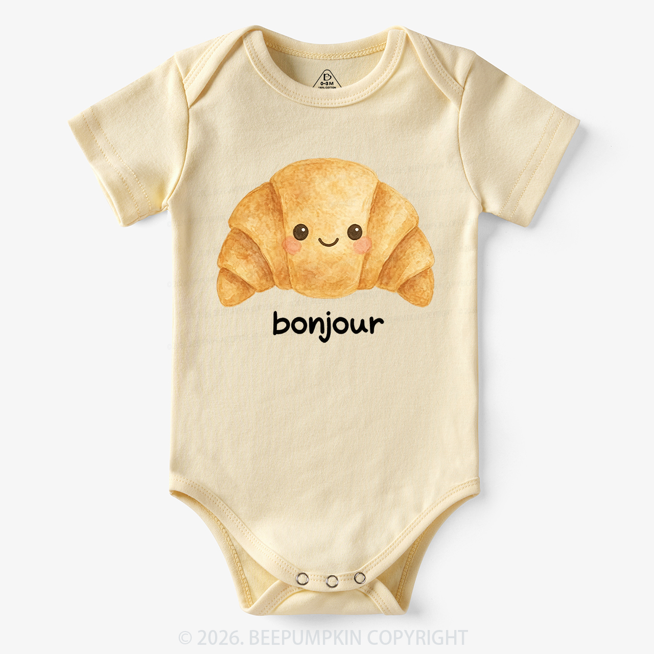 Bonjour Cute Croissant Bodysuit