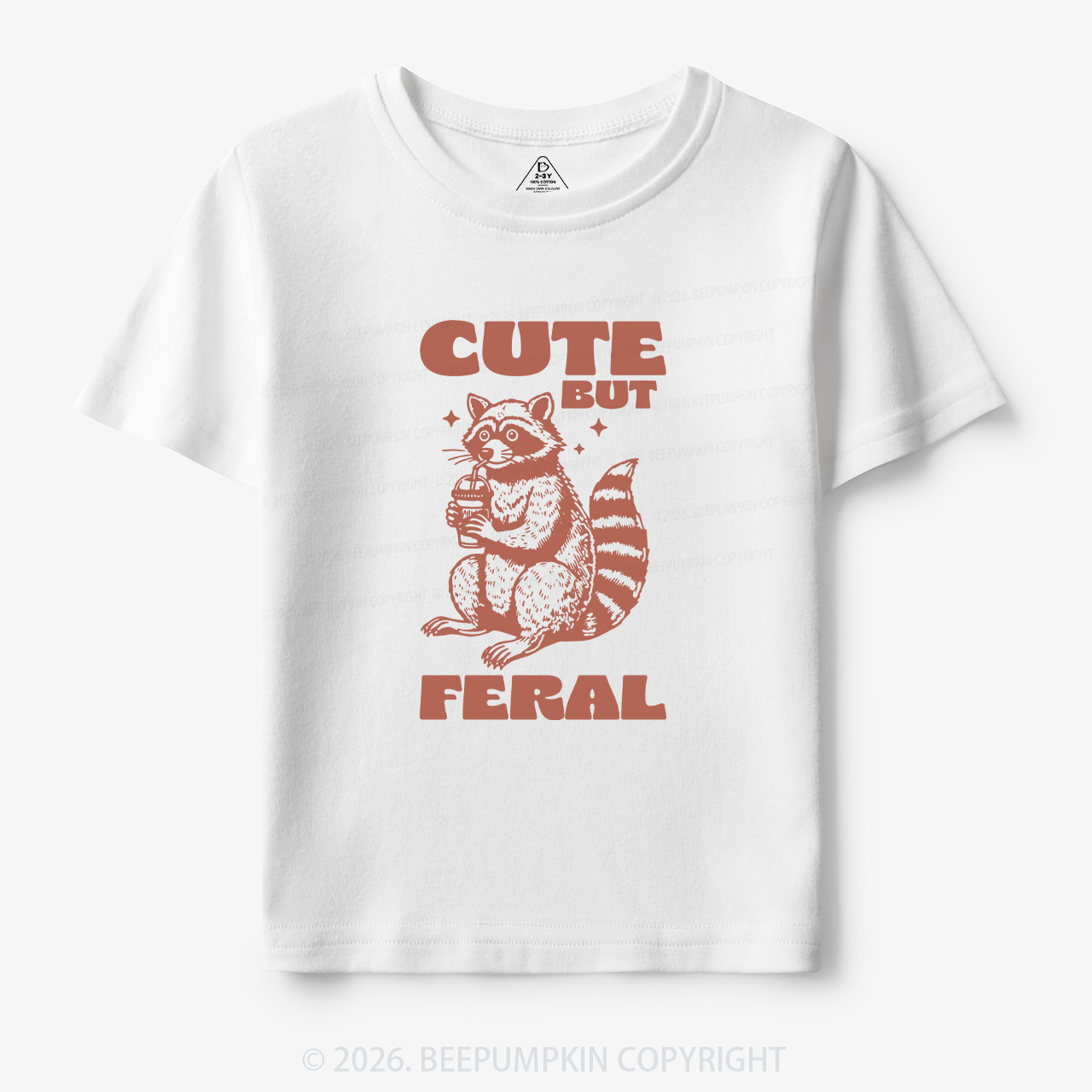 Cute But Feral Toddler&Kid's Tees Beepumpkin 7