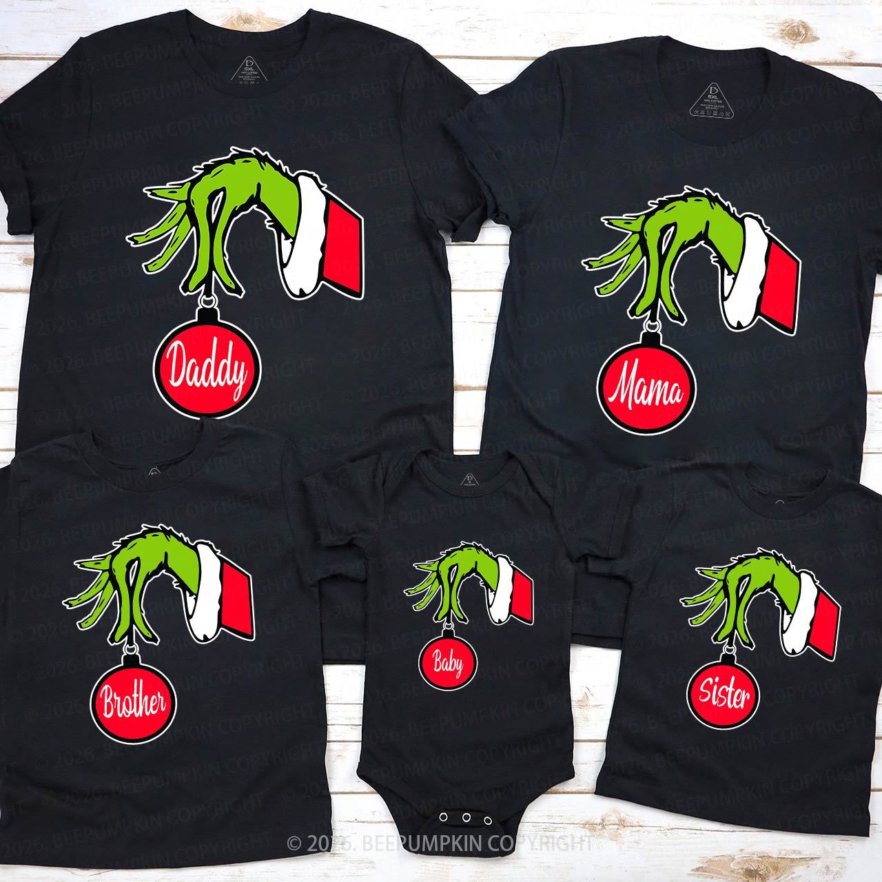 Red Bulb Christmas Family Matching Shirt