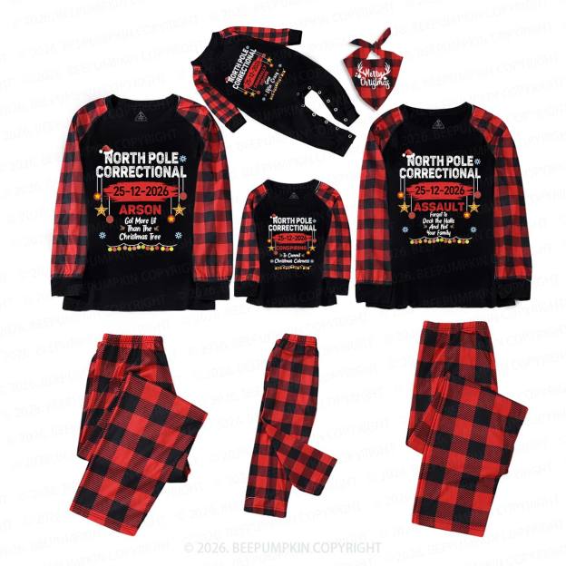 Personalized 2026 North Pole Correctional Christmas Matching Pajamas Beepumpkin