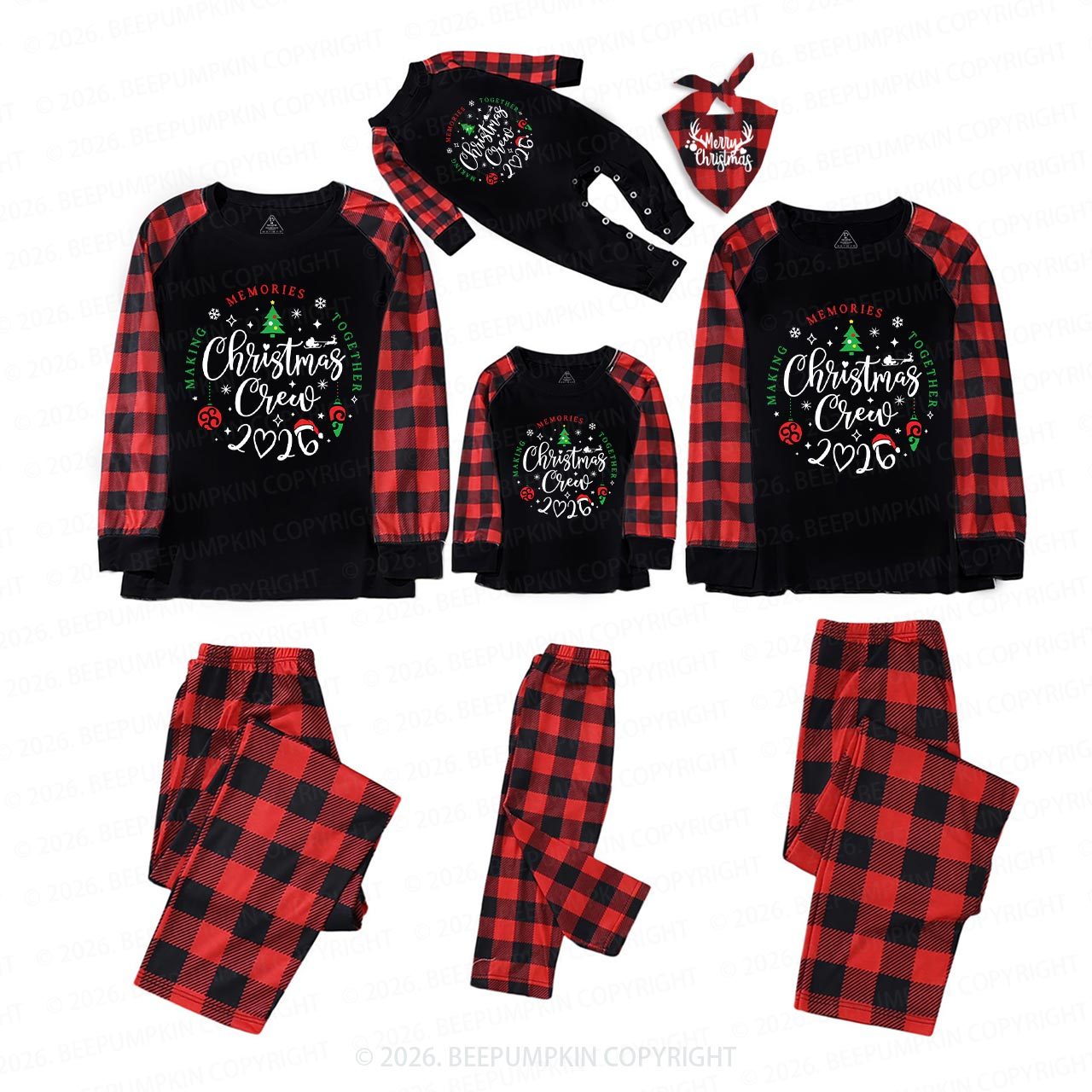 Making Memories Together 2026 Family Christmas Pajamas Beepumpkin