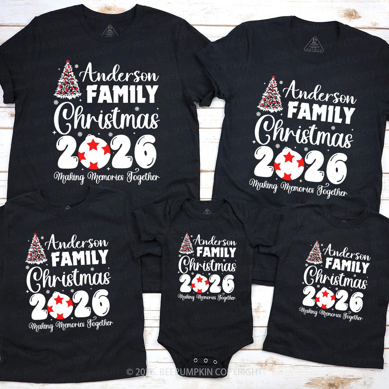 2026 Custom Making Memories Family Christmas Shirts Beepumpkin