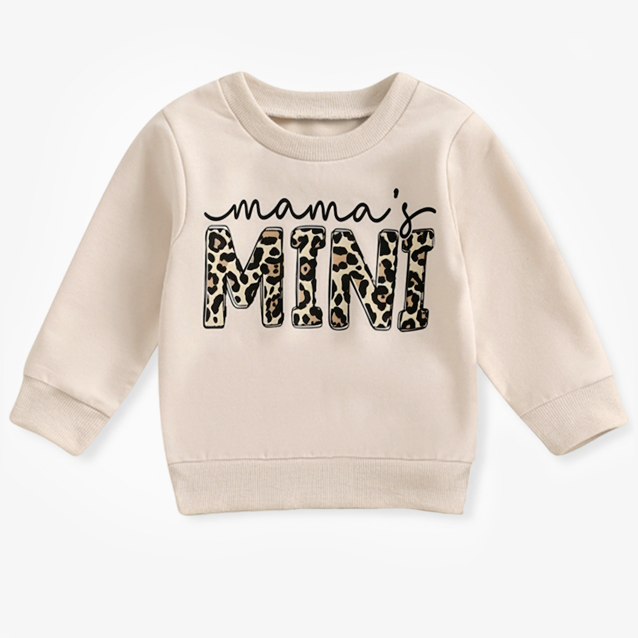 Mama's Mini Leopard Sweatshirt Two-Piece Set