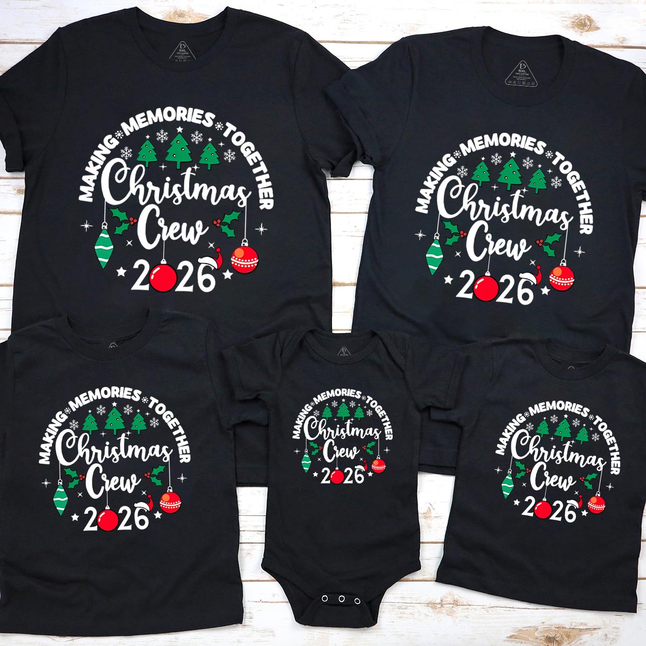 Christmas Crew 2026 Family Matching T-Shirts Beepumpkin