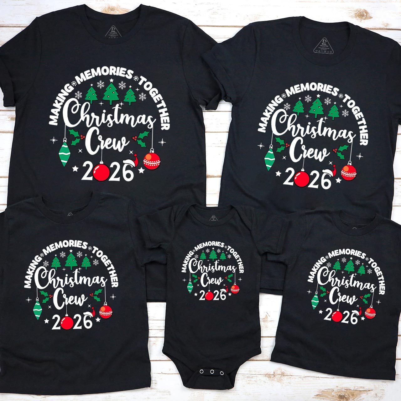 Christmas Crew 2026 Family Matching T-Shirts Beepumpkin