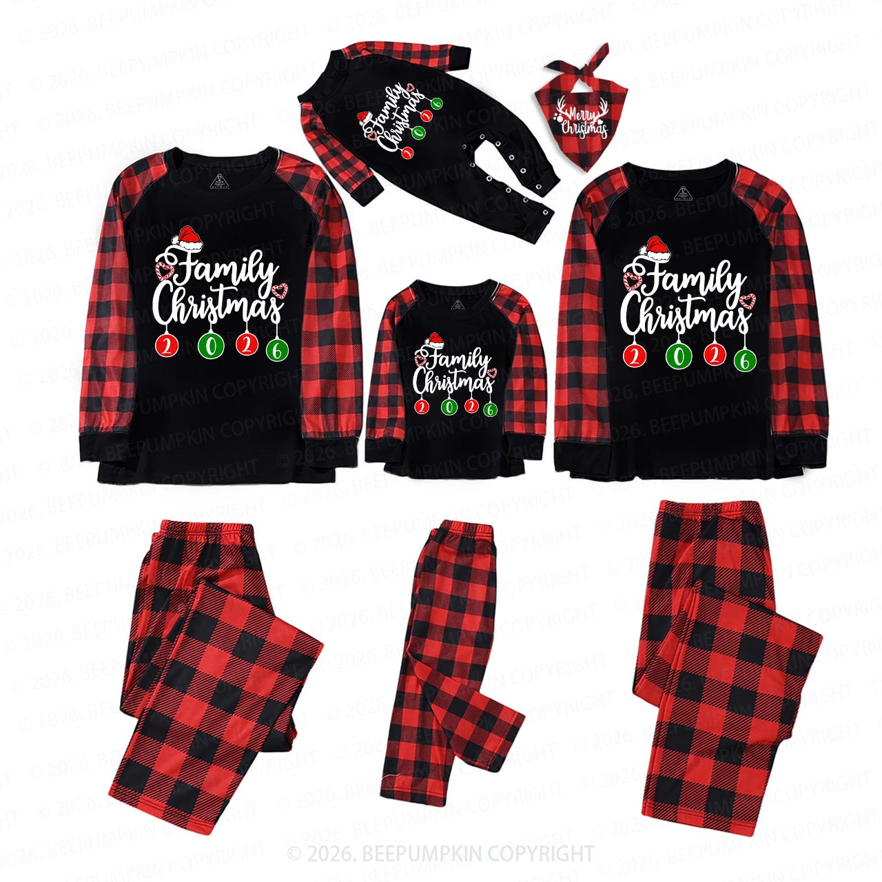 Family Christmas 2026 Lanterns Matching Pajamas For Family Beepumpkin