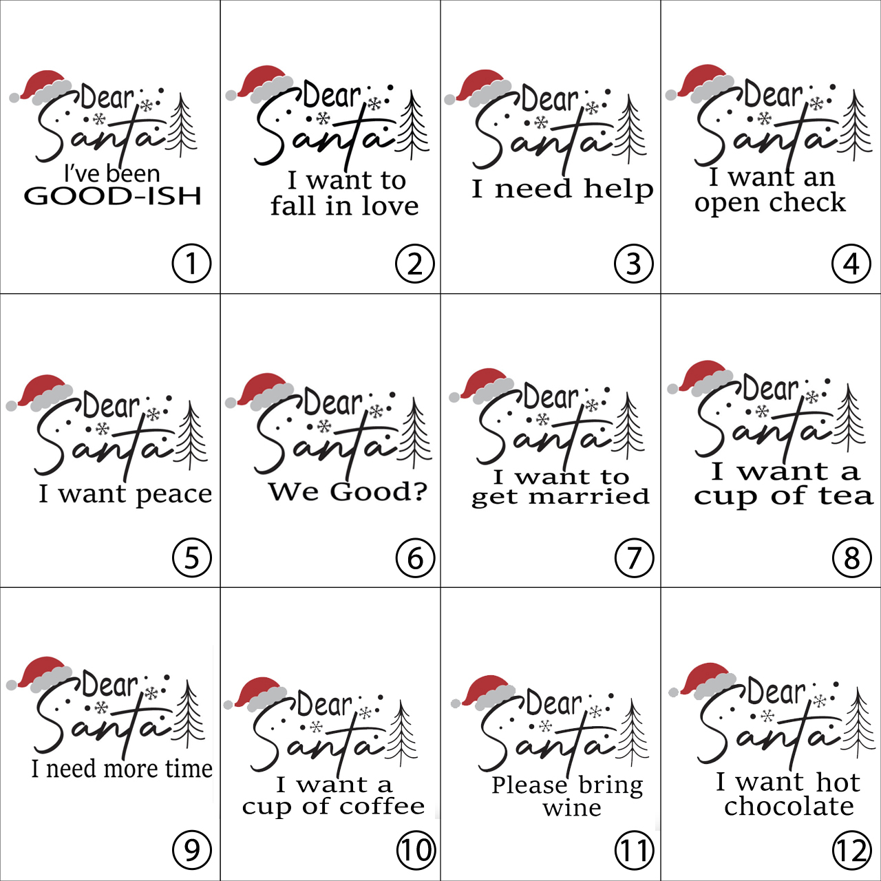 Dear Santa Group Christmas 24 Quotes Shirts