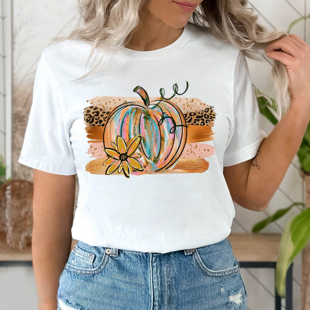  Beautiful Watercolor Pumpkin Shirt For Her