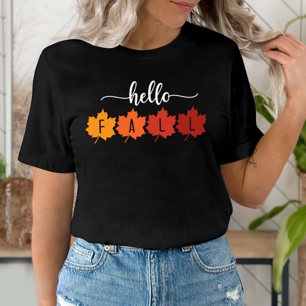 Hello Fall Autumn T-shirt