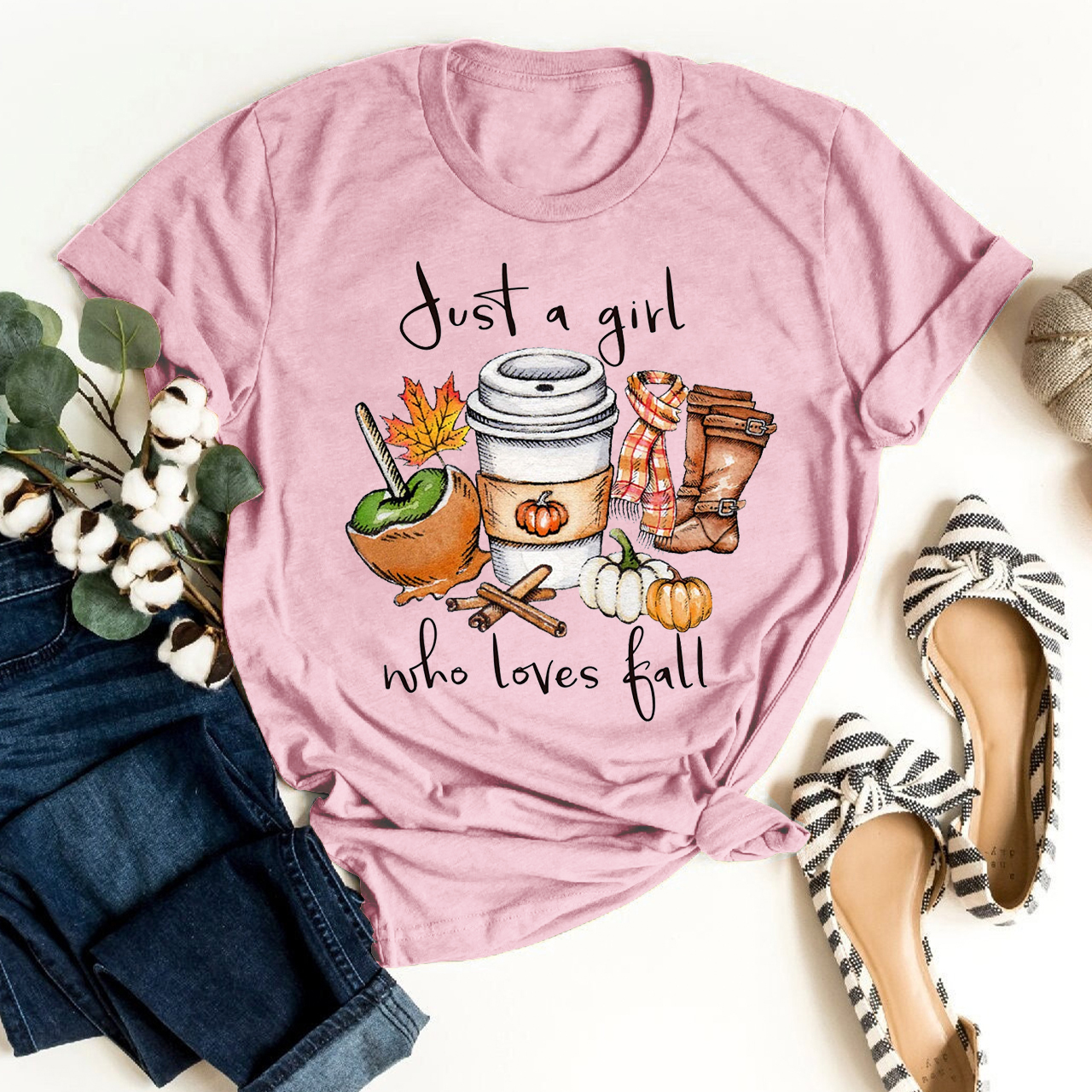 Just A Girl Who Loves Fall Shirt For Her