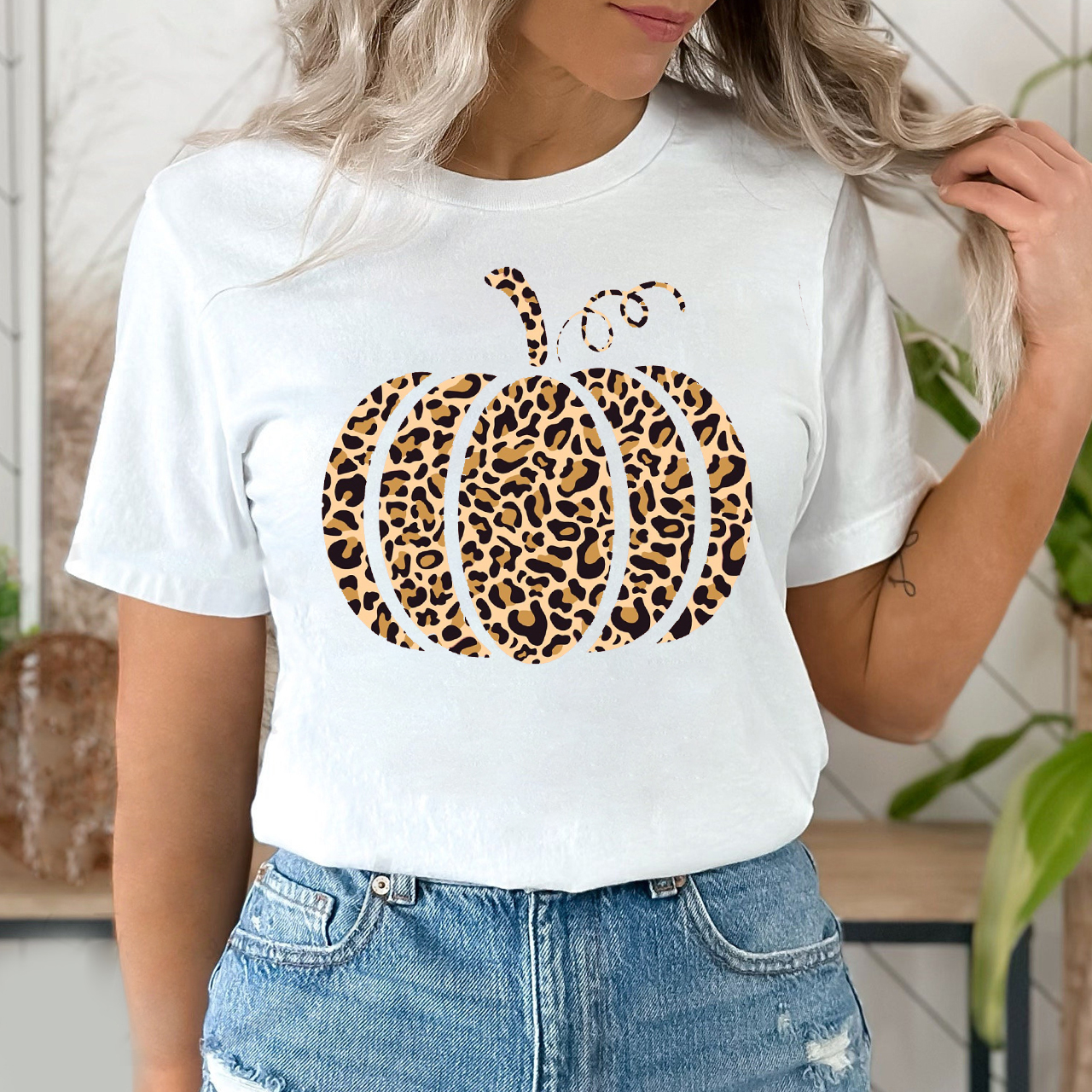 Cheetah Pumpkin Shirt For Her