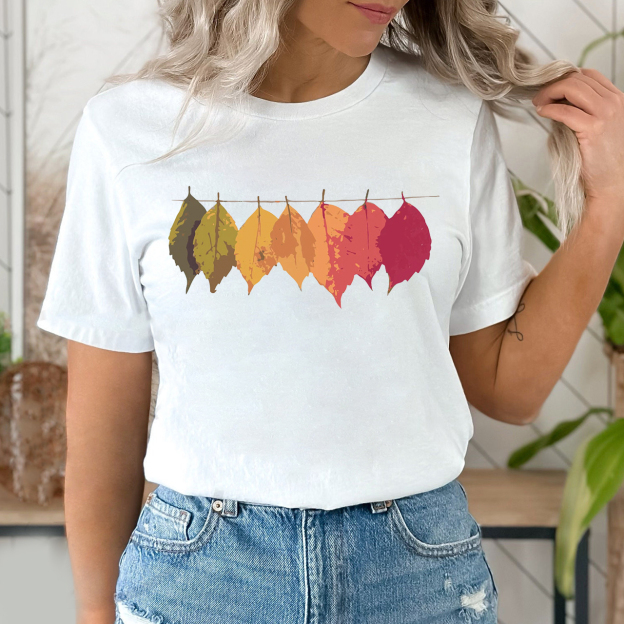 Fall Colorful Leaf Shirt For Her