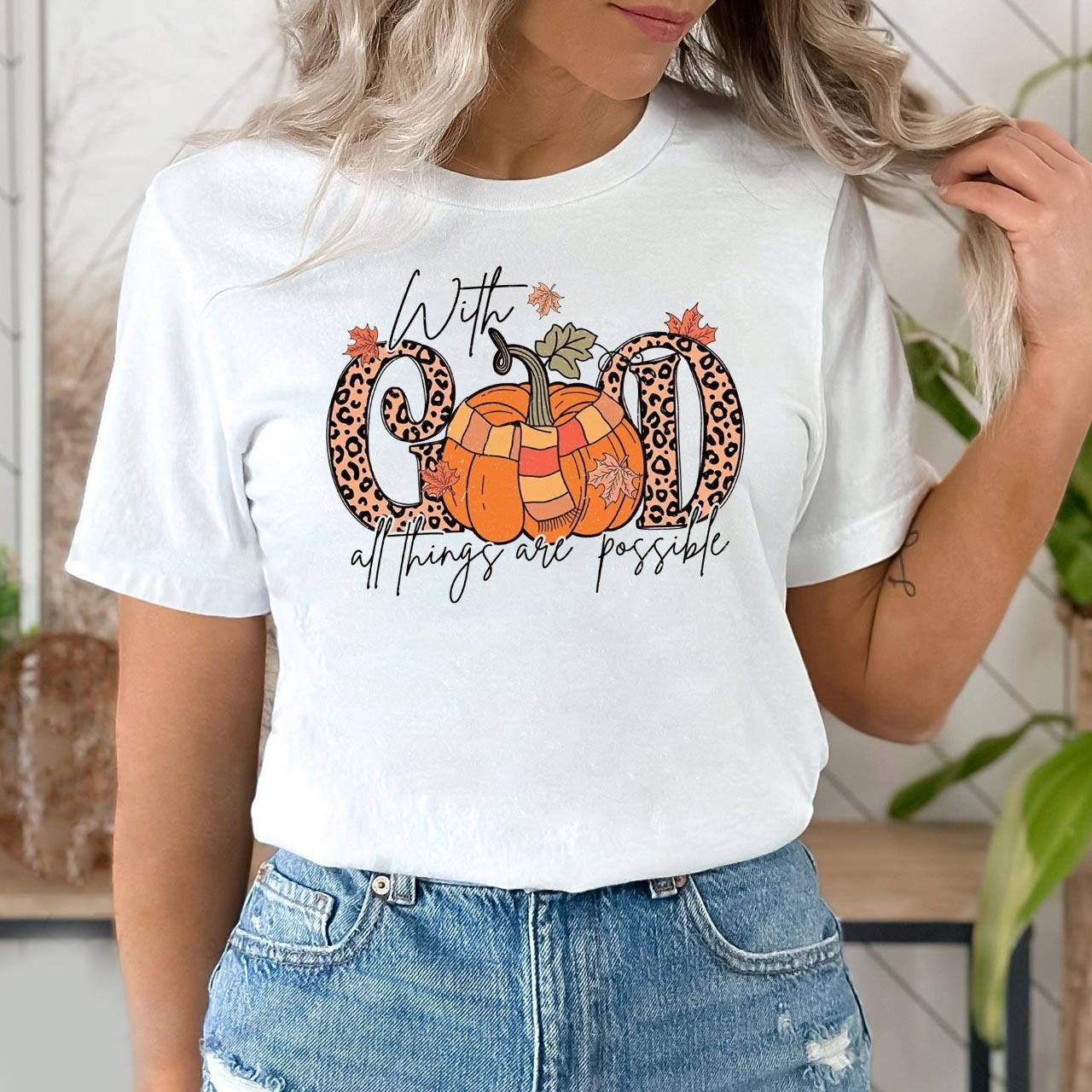 With God All Things Are Possible Pumpkin Shirts