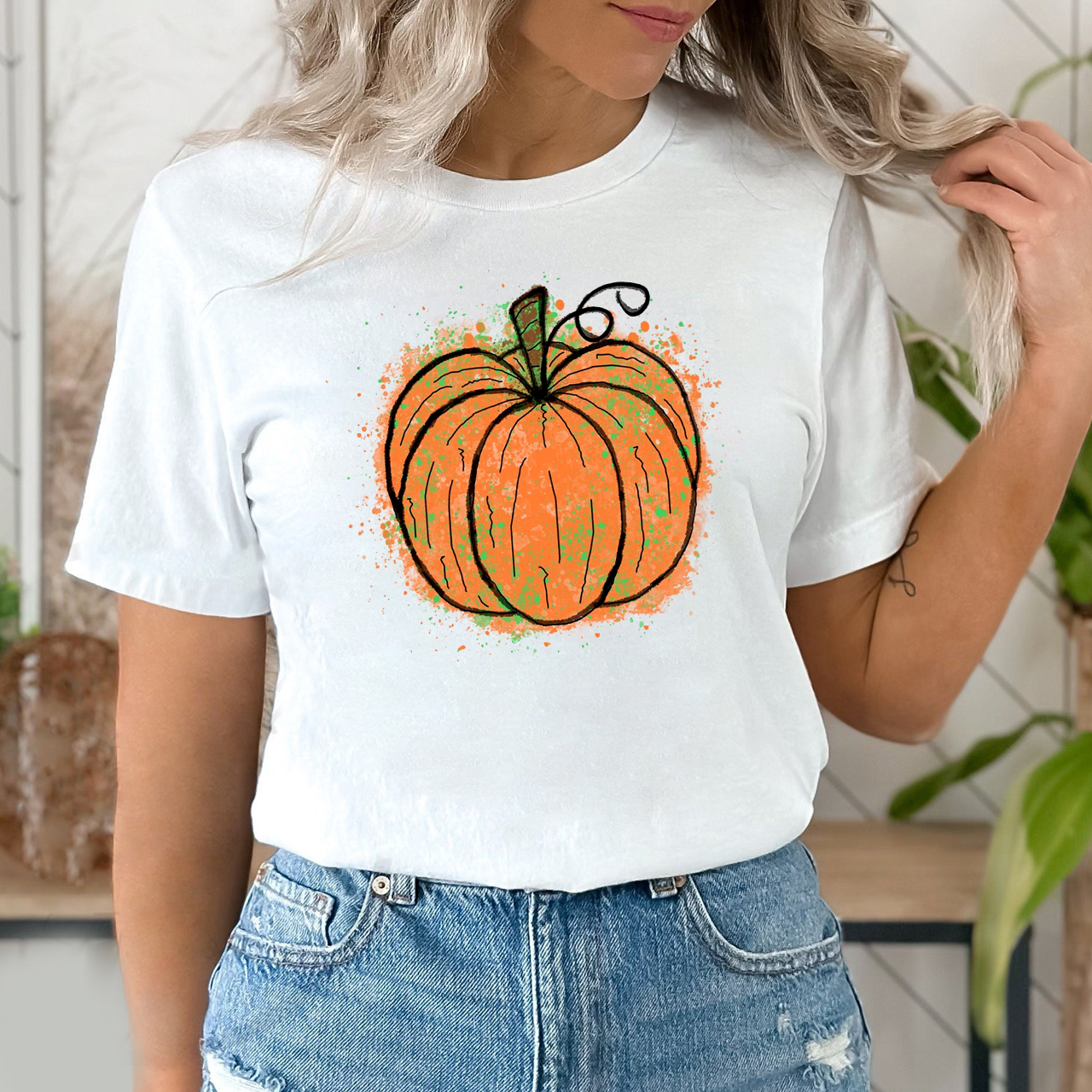 Super Fun Watercolor Pumpkin Tees For Her