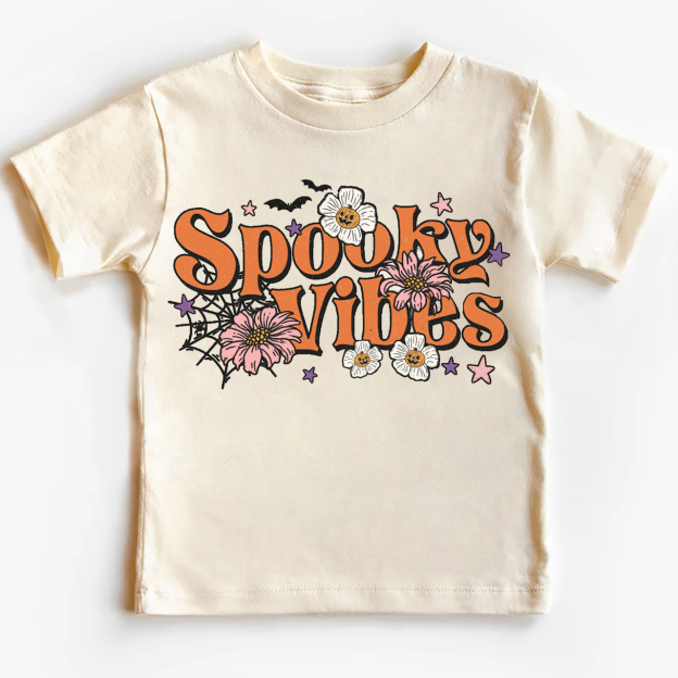Spooky Vibes Retro Cute Kids Shirt 