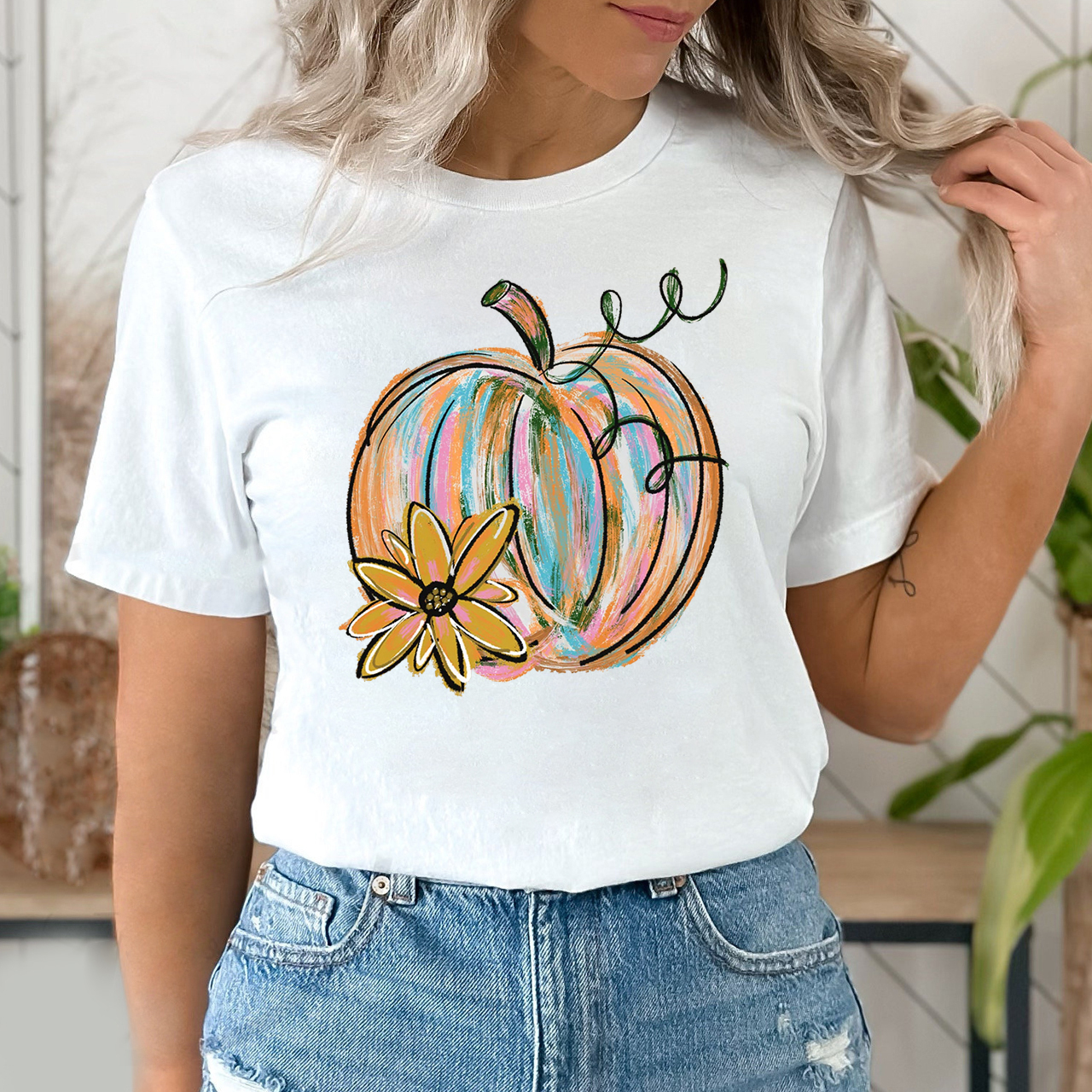 Beautiful watercolor pumpkin Shirt For Her