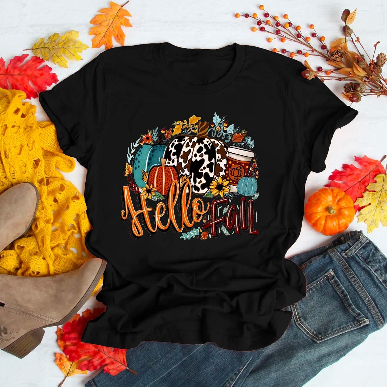 Happy Fall Pumpkin Shirt For Her
