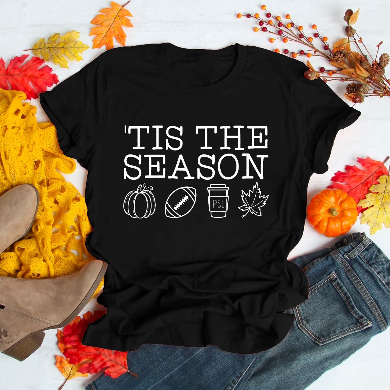 Tis The Season Pumpkin Football Shirt 