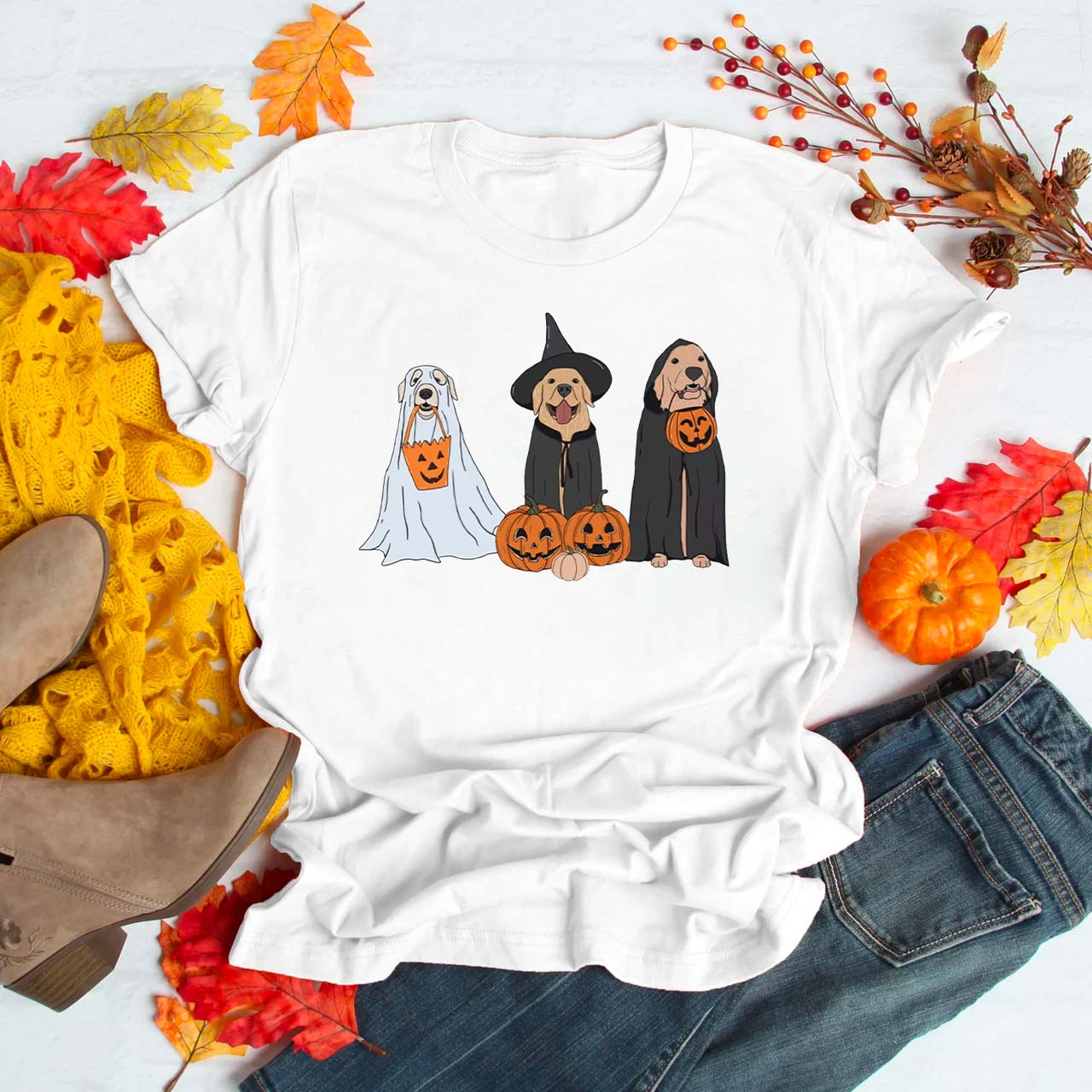 Spooky Season Ghost Dogs Shirt For Her