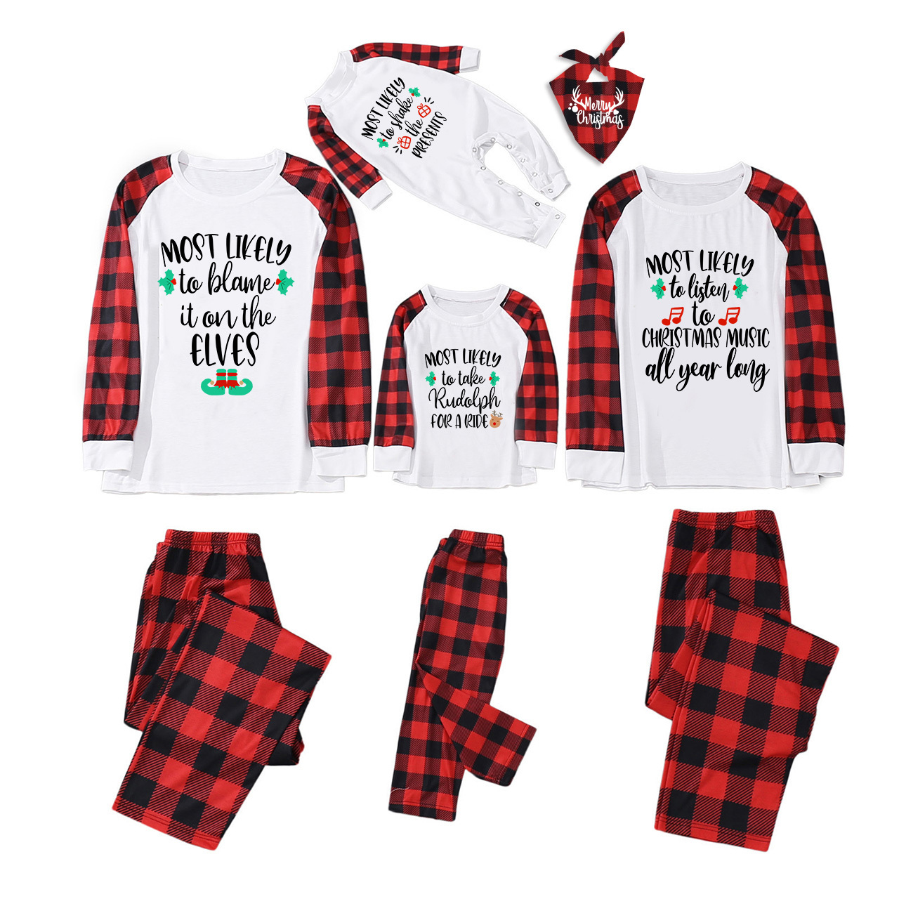 Most Likely to Get Lit Christmas Family Pajamas