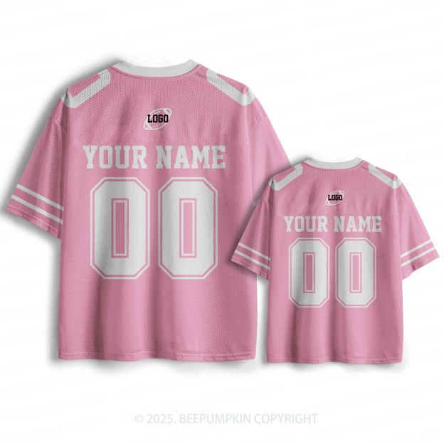 Personalized Team Name & Number Pink Family Matching Sport Jersey Beepumpkin