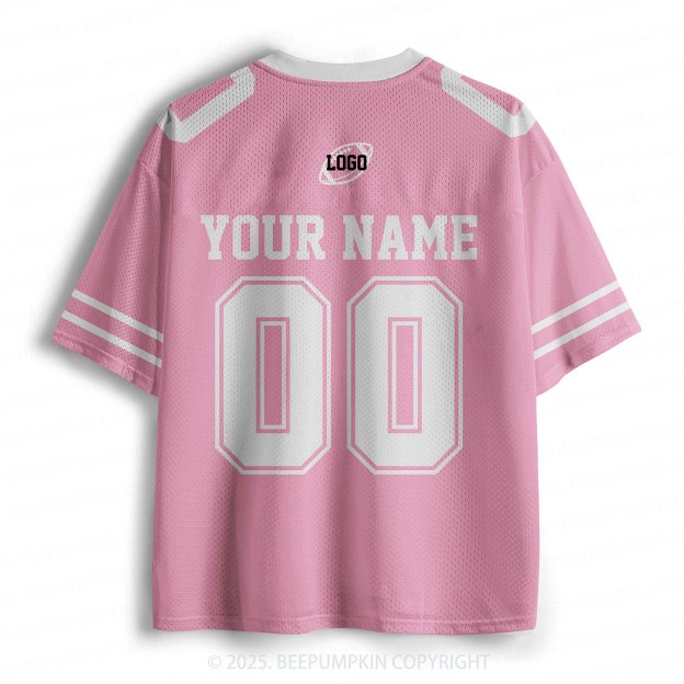 Personalized Team Name & Number Pink Adult Sport Jersey Beepumpkin