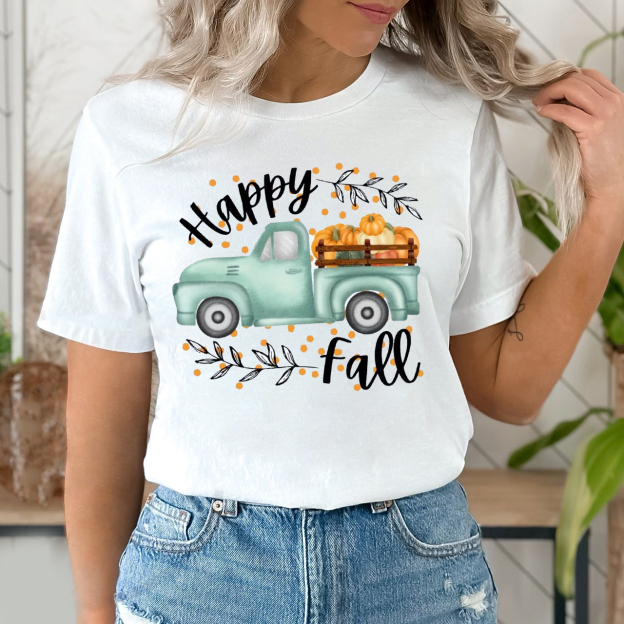Happy Fall Truck Shirt For Her