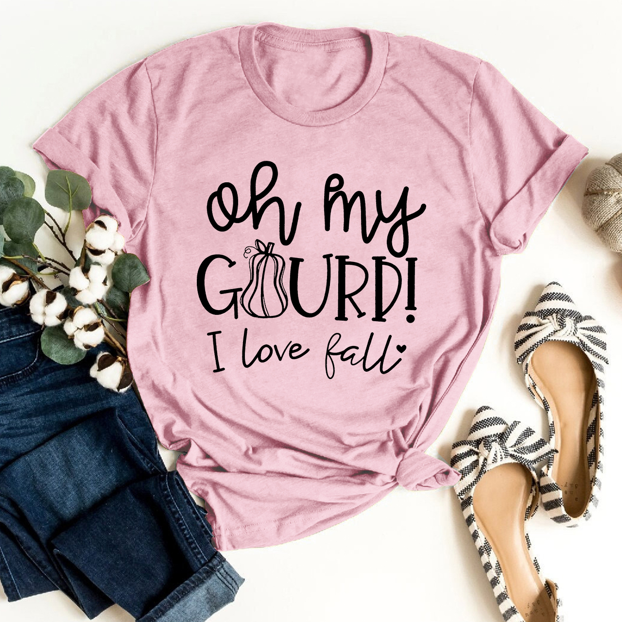 Oh My Gourd I Love Fall Shirt For Her
