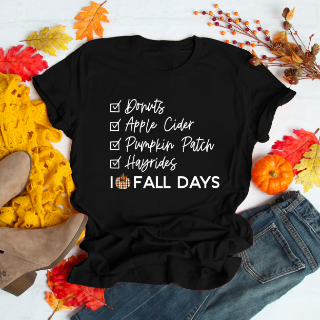 Donuts Apple Cider Pumpkin Patch Hayrides Shirt
