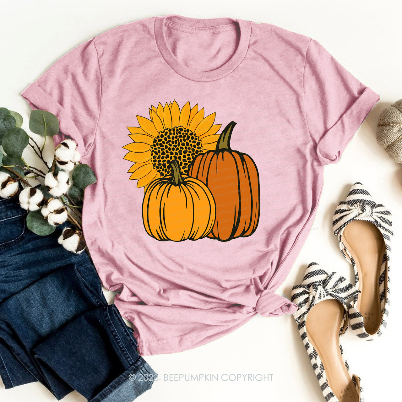 Sunflower Pumpkin Autumn Gifts Shirts